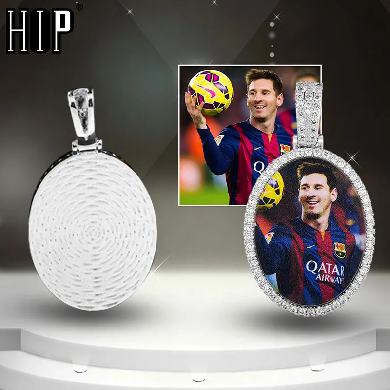 Кулон мужской в стиле хип хоп с фианитом ювелирное украшение круглой формы