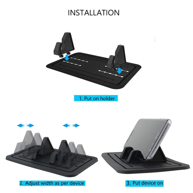 phone holder stand non slip mat silicone gps car mount desktop phone stand pad anti skid soft silicone tablet stand for samsung free global shipping
