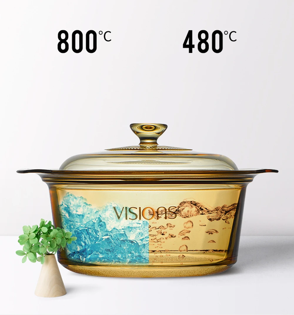 Прозрачная стеклянная суповая кастрюля электрическая керамическая плита