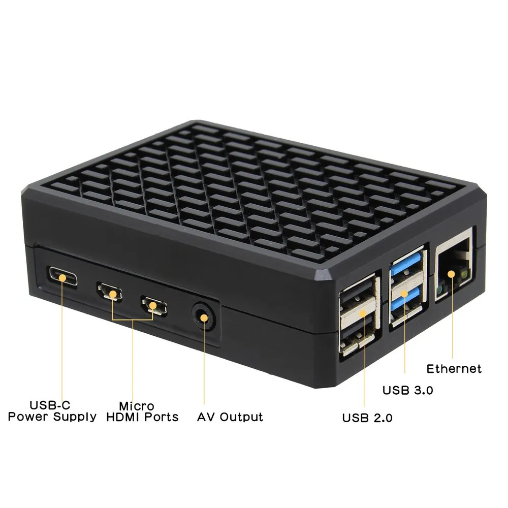 Чехол для Raspberry Pi 4 металлический чехол из алюминиевого сплава только Model B - купить