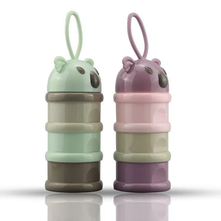 3 layer Koala Style Portable Baby Food Storage Box Essential Cereal Cartoon Milk Powder Boxes Toddle Kids Formula Container | Мать и