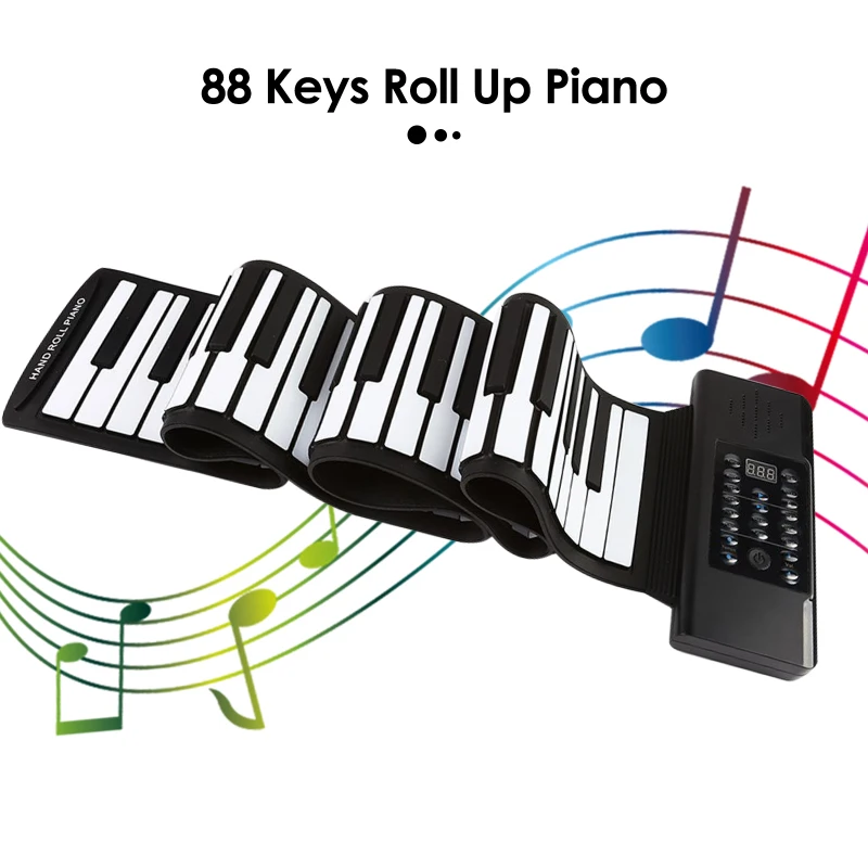 Рулонное фортепиано 88 клавиш электрическая клавиатура Первая песня литий ионная