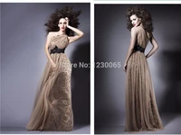 sexy leopard 2018 party floor length sashes one shoulder sleeveless natural formal evening prom gown mother of the bride dresses