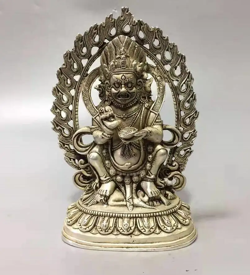 

Chinese White copper King kong Buddha crafts statue