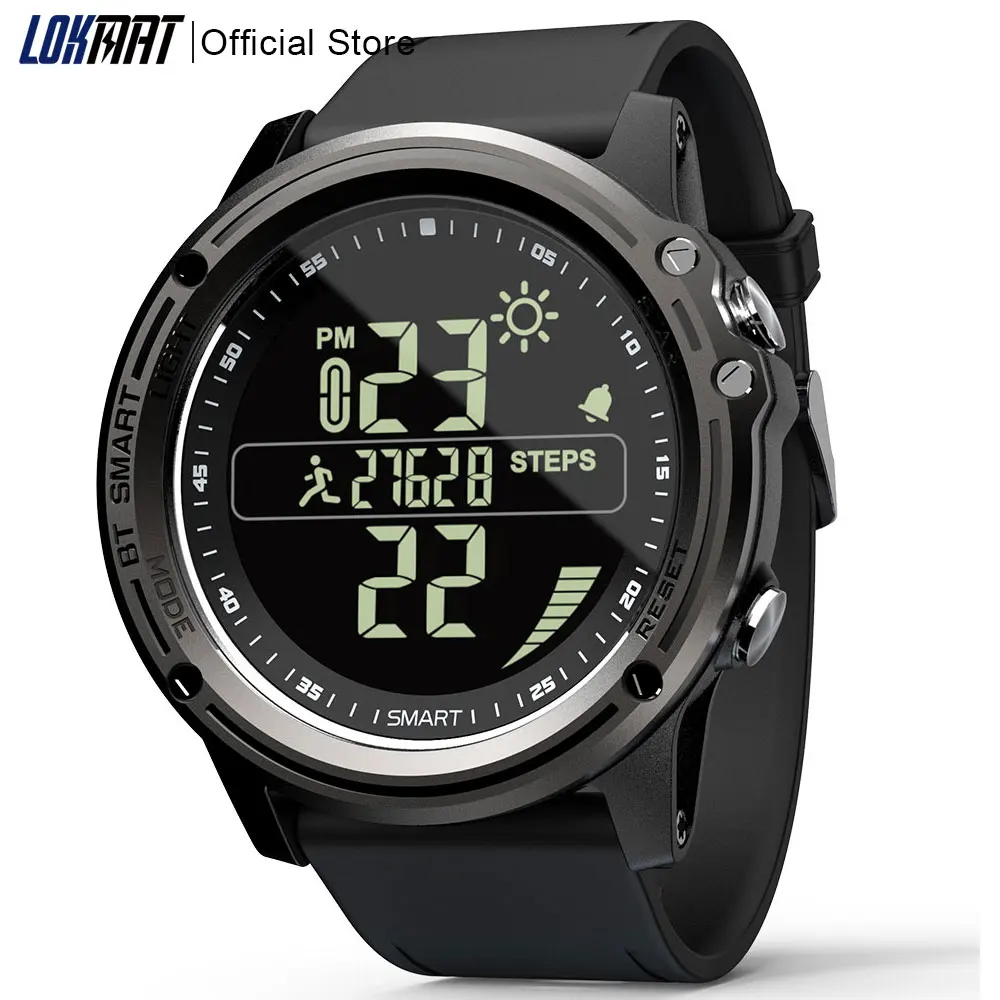 Умные часы LOKMAT Bluetooth спортивные водонепроницаемые умные с шагомером 5 АТМ