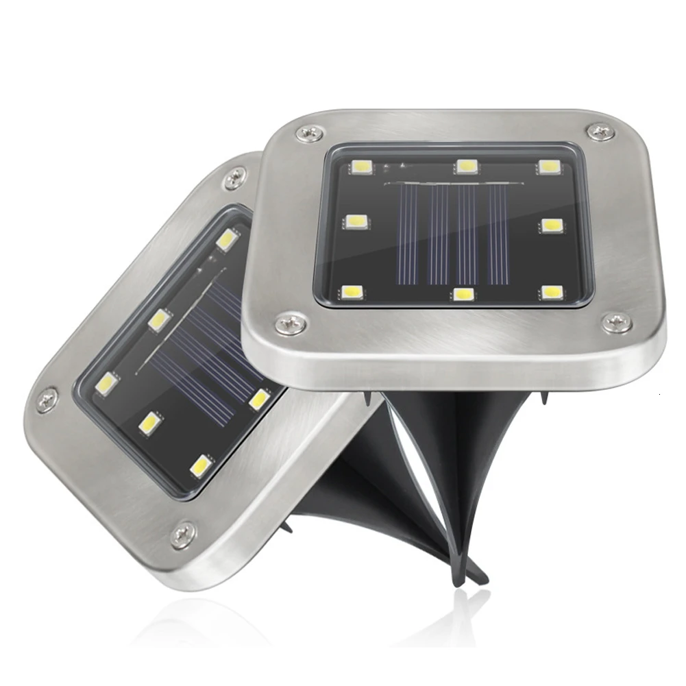 8 Светодиодный светильник на солнечной батарее наземный открытый путь садовый