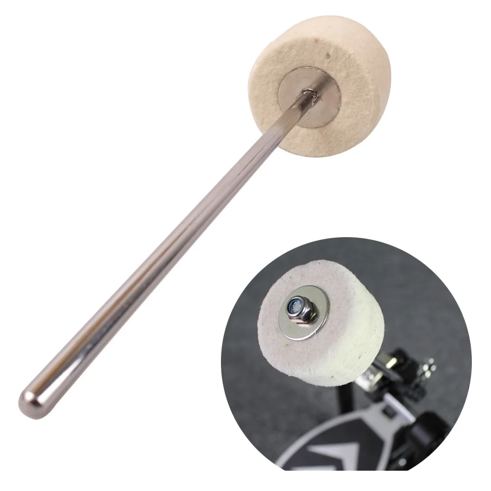 Басовый ударный барабан белый шерстяной войлок педаль головка для ударного