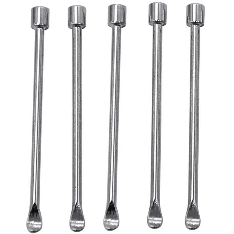 Одна или 5 шт. аксессуары для курения дешевая серебряная металлическая ложка