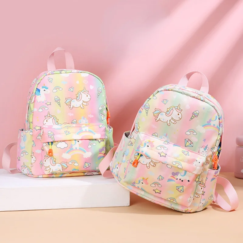 Lovely Unicorn Children Small School Bags Girl Princess Primary School Student Canvas Backpack In Kindergarten