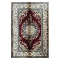4 5x6 5 handwoven silk carpet oriental red persian design sofa rug