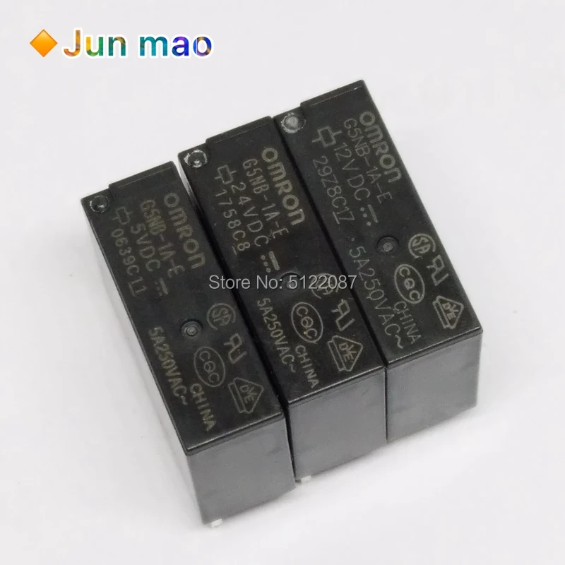5 шт. новинка оригинальное реле Φ 05VDC 12V 24V 4 pin 3A mini G5NB 05V AC переменный ток DIP4|Реле| |