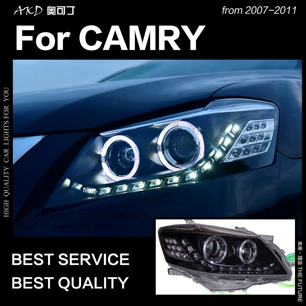 АКД стайлинга автомобилей для Toyota Camry фары 2009 2011 V45 светодиодный задний фонарь DRL