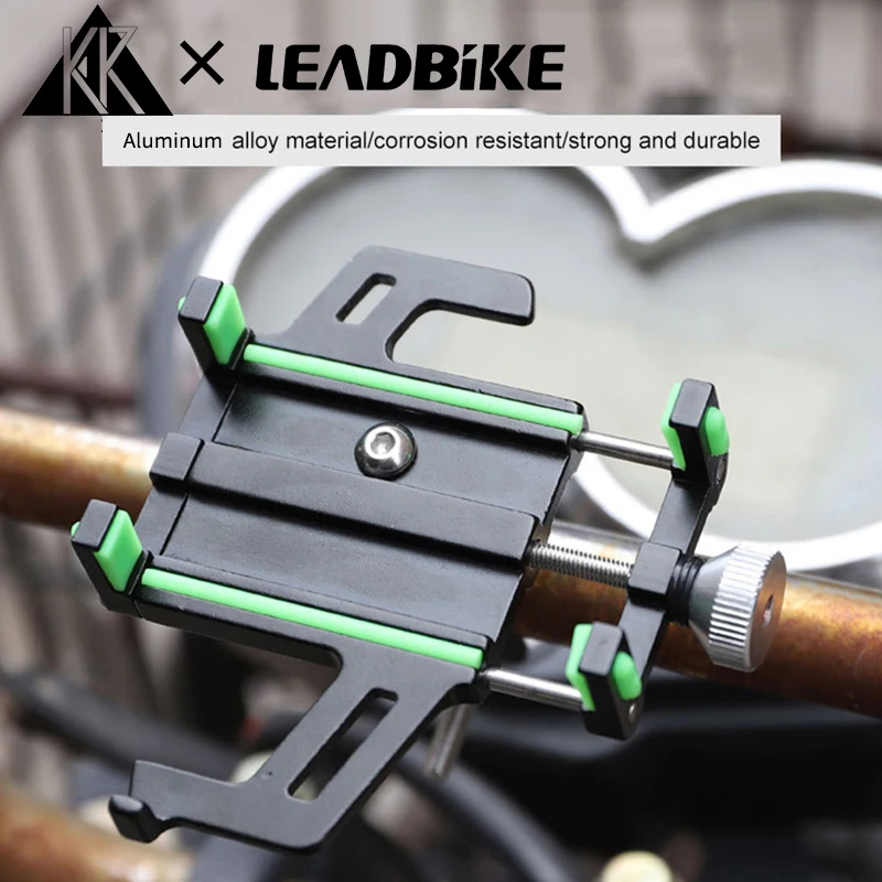 

KR New Bicycle Aluminum Alloy Mobile Phone Holder Cycling Navigation Mobile Phone Fixed Bracket Mountain Bike Accessories