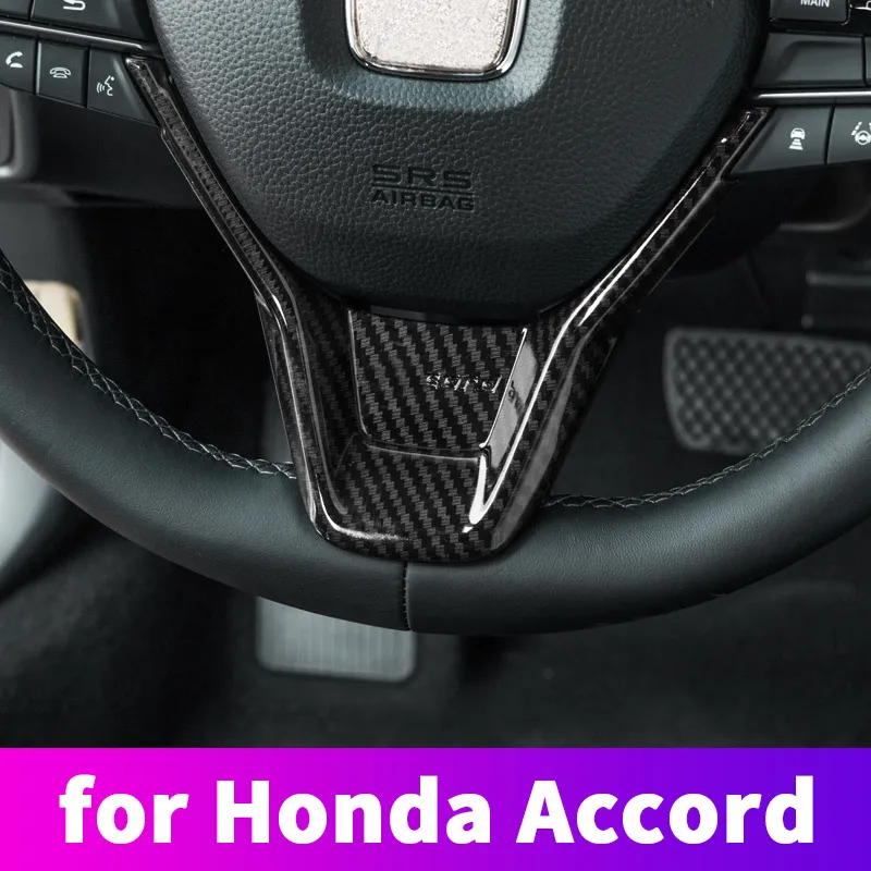 For Honda Accord 10th 18 2019 car interior carbon fiber pattern stickers steering wheel decoration stickers modified accessories
