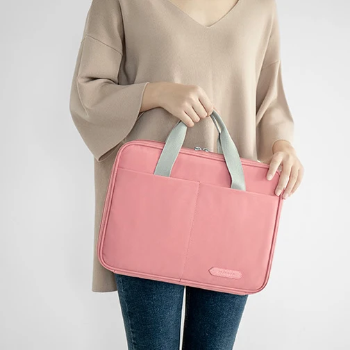 Business Waterproof Laptop Bag Men's Women's Briefcase Portable Office Document Handbag Travel Gadgets Organize Pouch Accessory