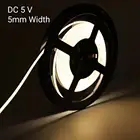 Светодиодная лента ZZEL ZYEL с монолитным блоком светодиодов, супер узкая, 5 мм, ширина l564мм, световой линейный шнур без пятен, 180 светодиодовметр, 6 Вт, холодный белый свет, 5 в постоянного тока