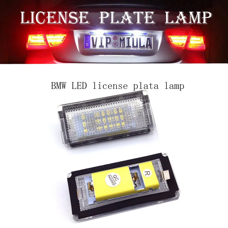 

2 PCS FOR BMW E46 4D (98-03) LED License Plate Light Number Lamp 6000K White 12V Car Styling Life Span 30000 Hours