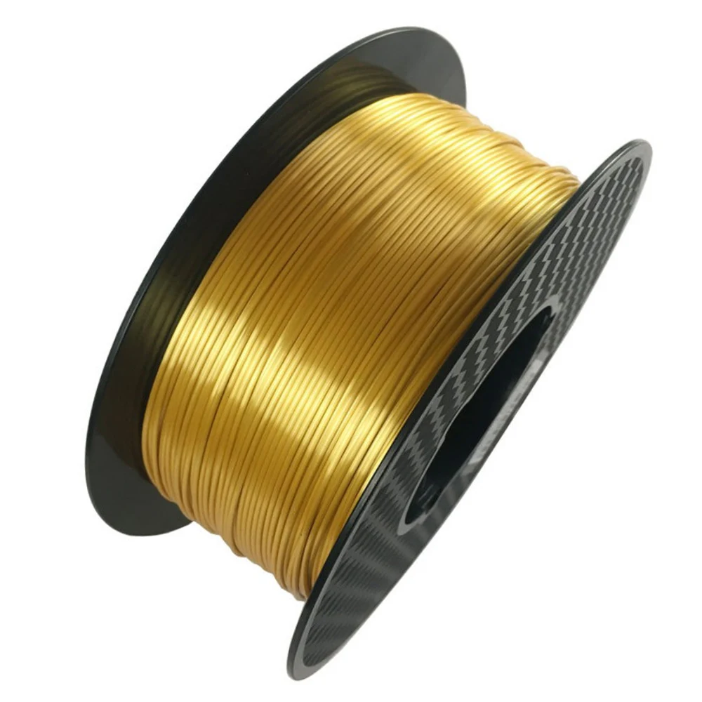 Gold 10 шт., новинка, 1 кг/шт., 1,75 мм, Тонкая шелковая нить PLA для 3d принтера, материалы для печати - Цвет: Gold