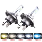 Светодиодный чип H1 H4 H7 H11 светодиодсветодиодный лампы для автомобильных фар HB3 9005 HB4 светодиодный H8 противотуманные фары 9006 K мотоциклетные лампы H4 светодиодный ные лампы