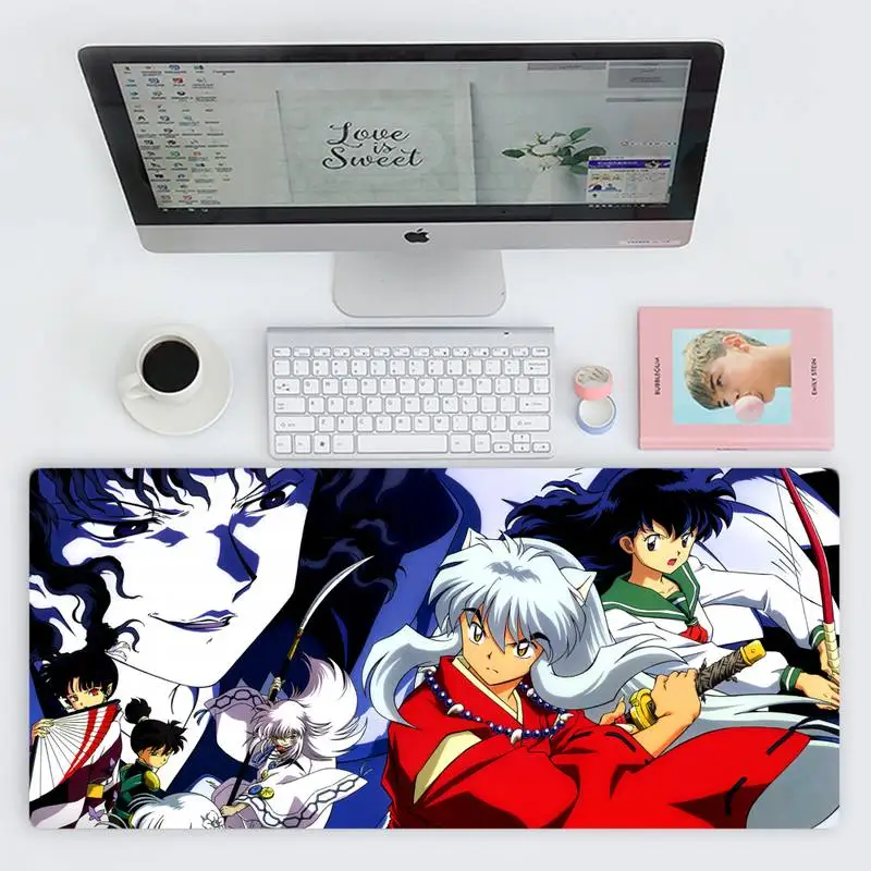 

Inuyasha Anime Silicone large/small Pad to Mouse Game X XL XXL Non slip Cushion Thickness 2mm LockEdge equal LE