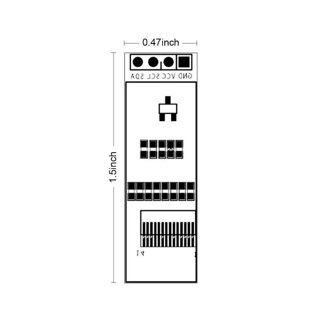 0 91 ''ЖК-дисплей IC DIY модуль OLED SSD1306 для Anduino 128x32 I2C Белый Синий DC 5V дюйма 6Pin IIC