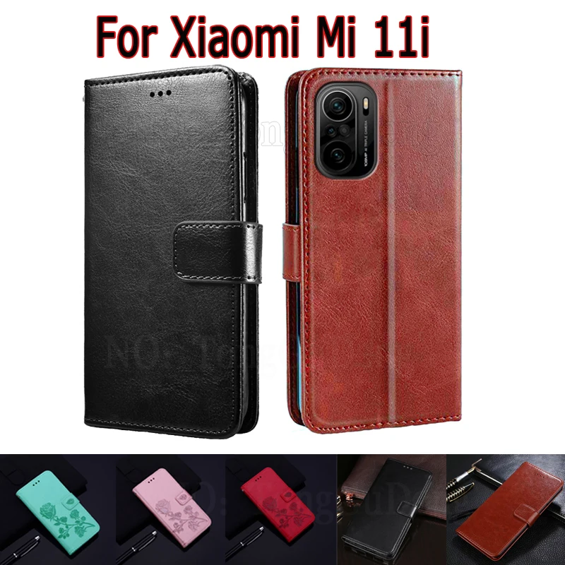 

Case For Xiaomi Mi 11i Cover Phone Protective Shell Funda Xiami Mi 11i Case Flip Wallet Stand Leather Book Etui Hoesje Coque Bag