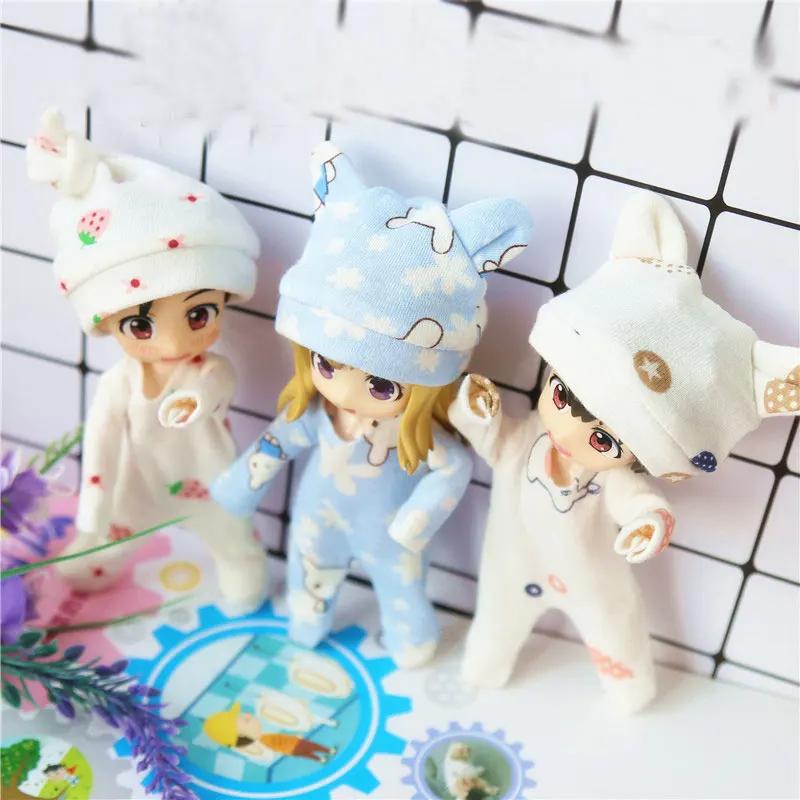 Кукольная одежда ob11 Ползучая Спящая Пижама шапка костюмы для шарнирной куклы с