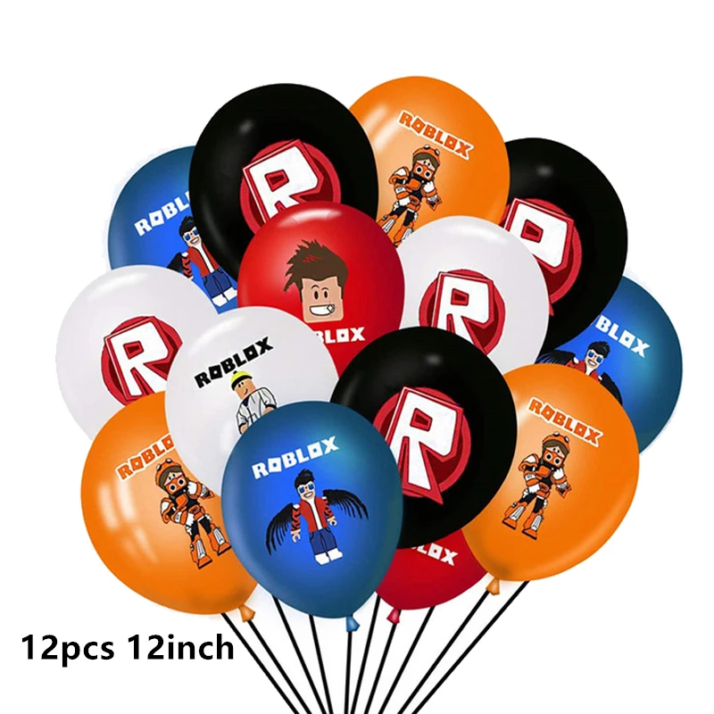 Розовые воздушные шары Robloxs для девочек и мальчиков баннер на день рождения