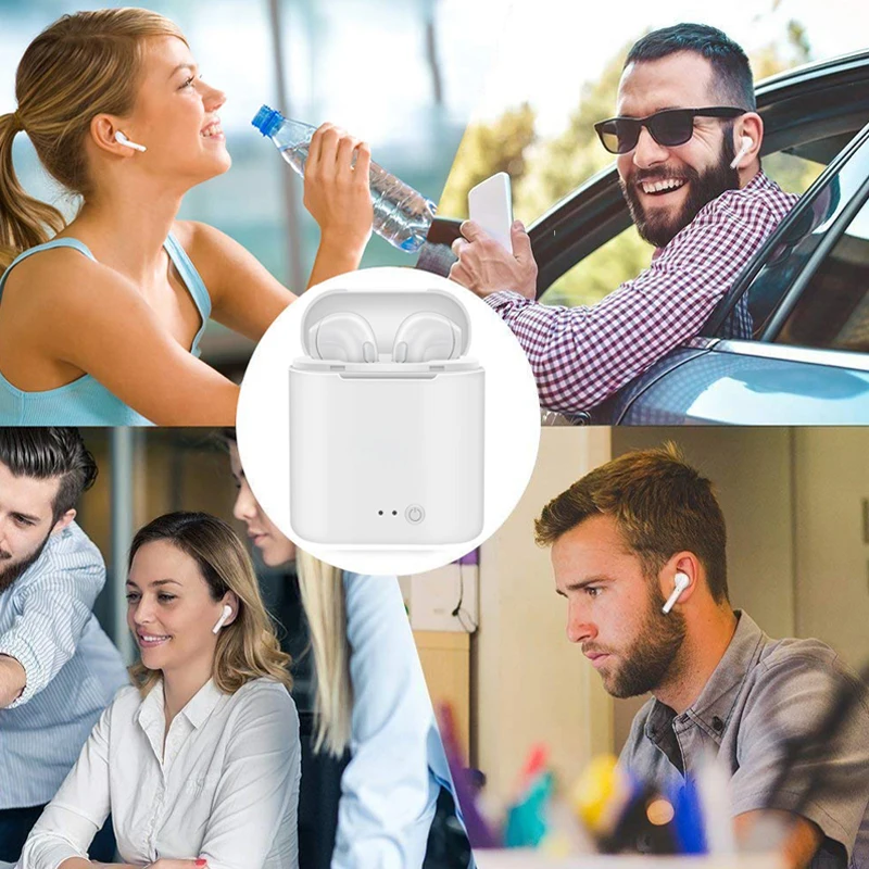 Рождественский подарок Новый i7s наушники вкладыши Tws с Беспроводной Bluetooth 5 0