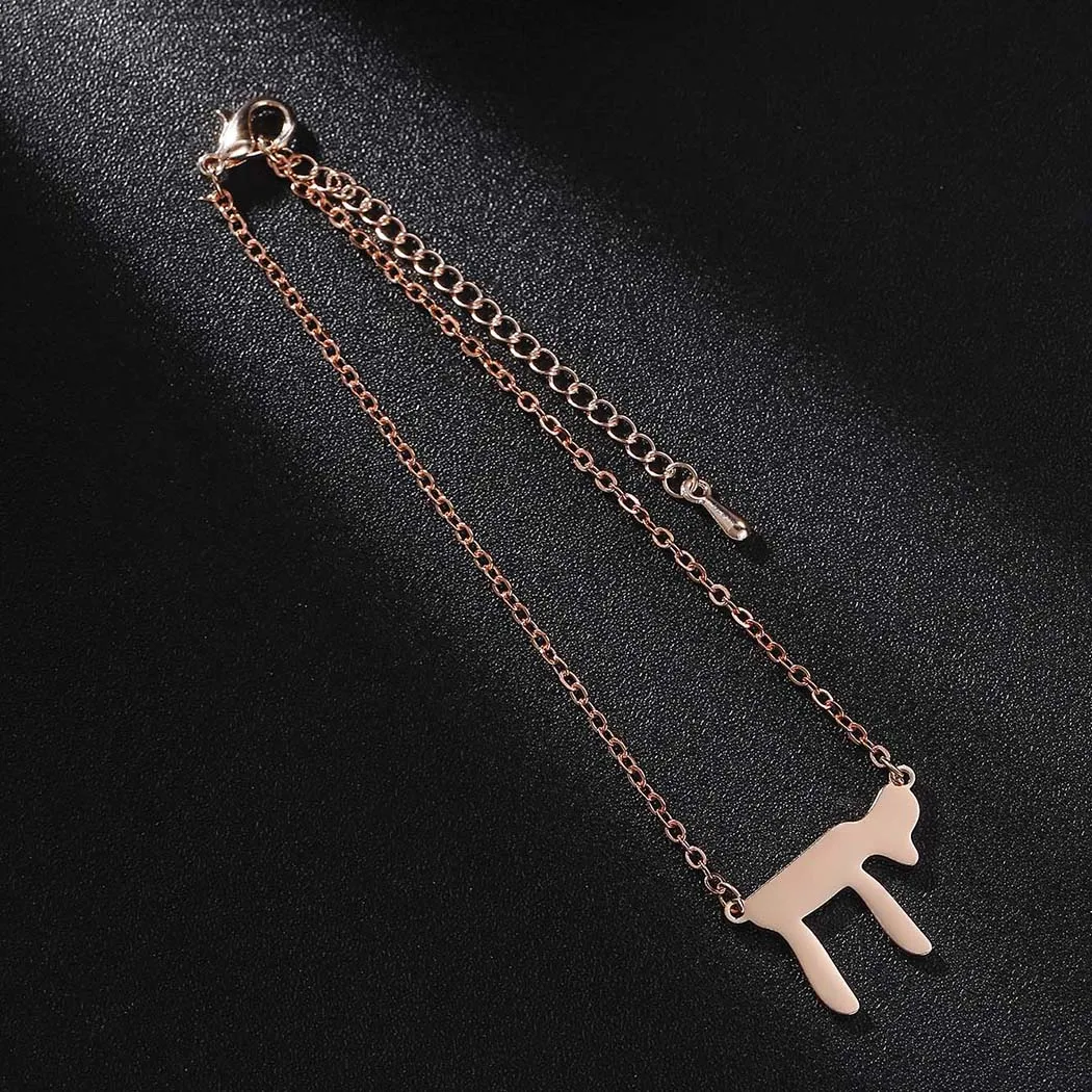 QIMING чаи &quotлетучая мышь&quot Мицва &quotиудаизм простые браслеты из нержавеющей стали