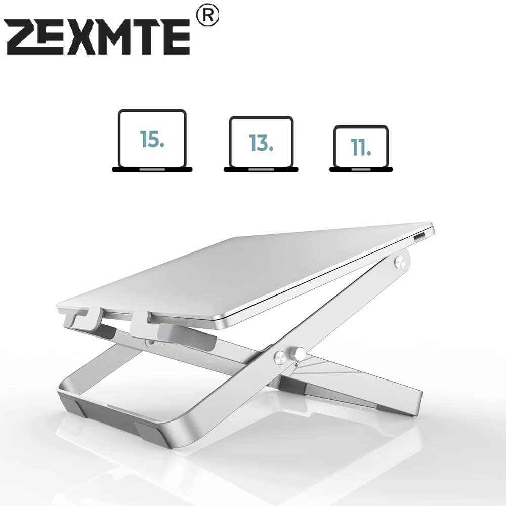 

Складная подставка для ноутбука Zexmte, алюминиевый переносной держатель для ноутбука, охлаждающая подставка для MacBook Pro 11-15 дюймов