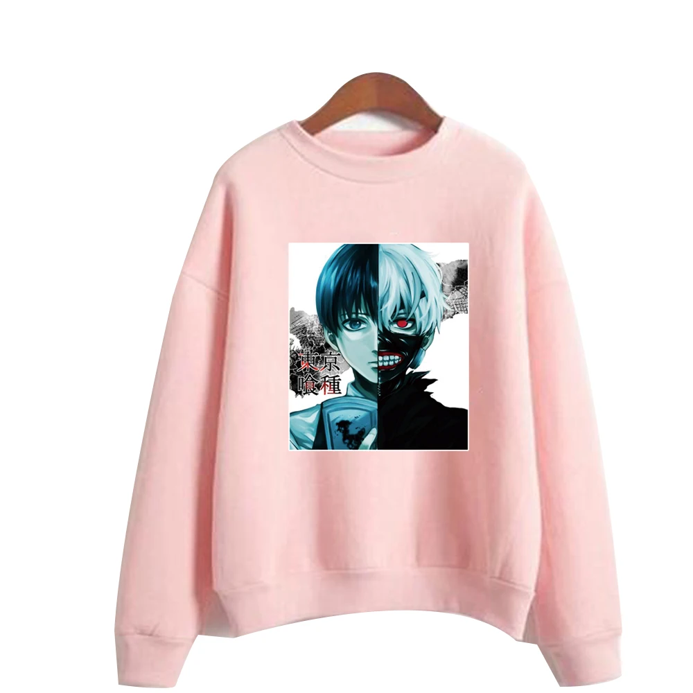 

Одежда с надписью «Tokyo Ghoul толстовки Повседневное Толстовка свободного кроя уличная Harajuku топы