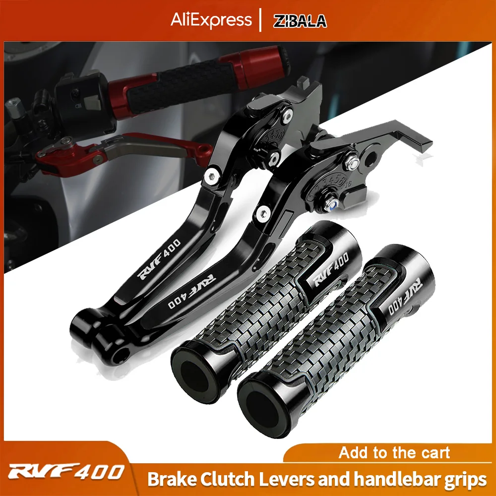 Motorcycle Accessories Folding Extendable Brake Clutch Levers and handlebar grips FOR Honda RVF400 RVF 400 rvf400 ALL YEARS motorcycle brake clutch levers for victory vegas vegas 8 ball vegas low all options hammer hammer sport all options