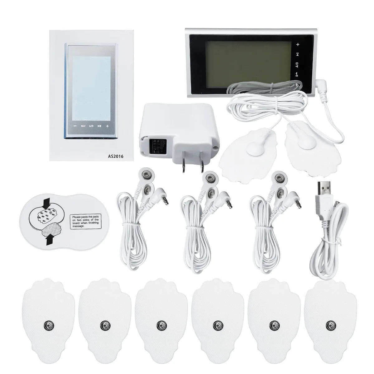 

Muscle Therapy Stimulation Ten Unit 24 Modes-Electric Massage Pain Relief Adjustable Lightweight LCD Display Silver Grey Compact