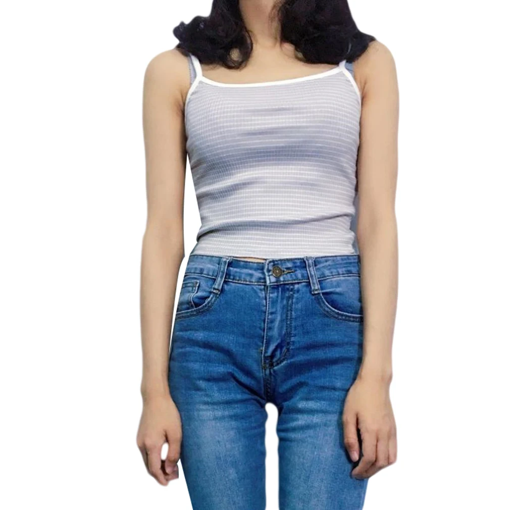 Женская летняя одежда 2020 майка топ без рукавов повседневные свободные топы в