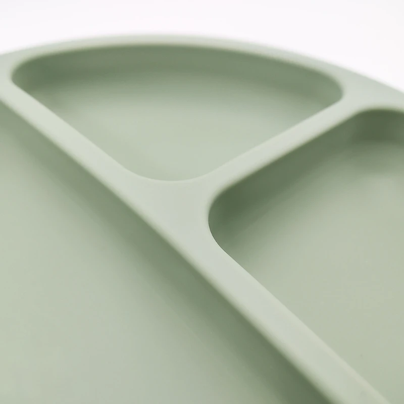 

H05C Waterproof Food Grade Silicone Baby Divided Suction Bowl Anti-Slip Children Dinner Plate Infant Learning Feeding Dish