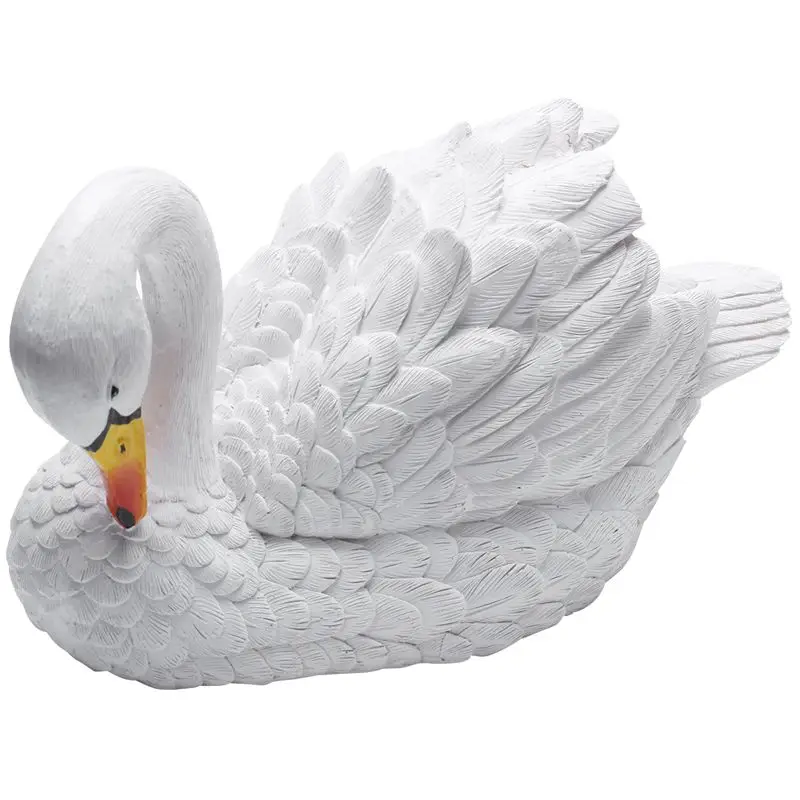 Полимерная фигурка лебедя пруд реалистичные скульптуры художественное