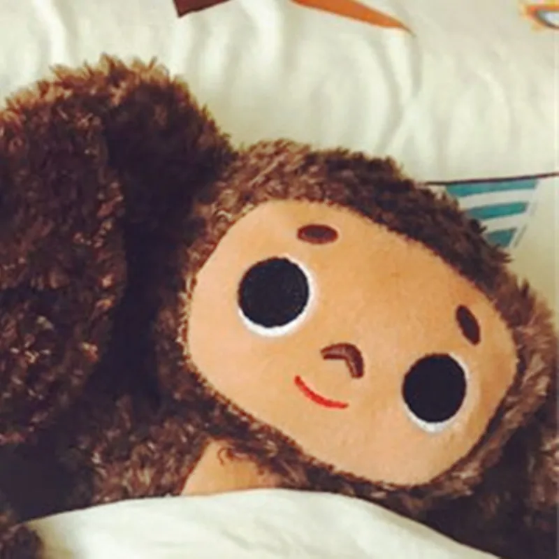 Прекрасные длинные плюшевые игрушки обезьяны с большими ушками Россия Чебурашка