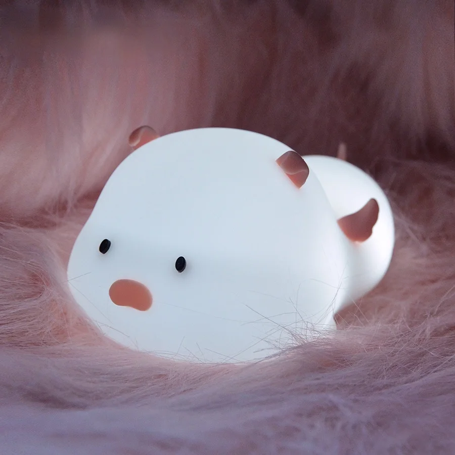 

Светодиодный ночник с USB, силиконовый мягкий мультяшный светильник в виде милых животных, лампа для детской спальни, рождественский подарок...