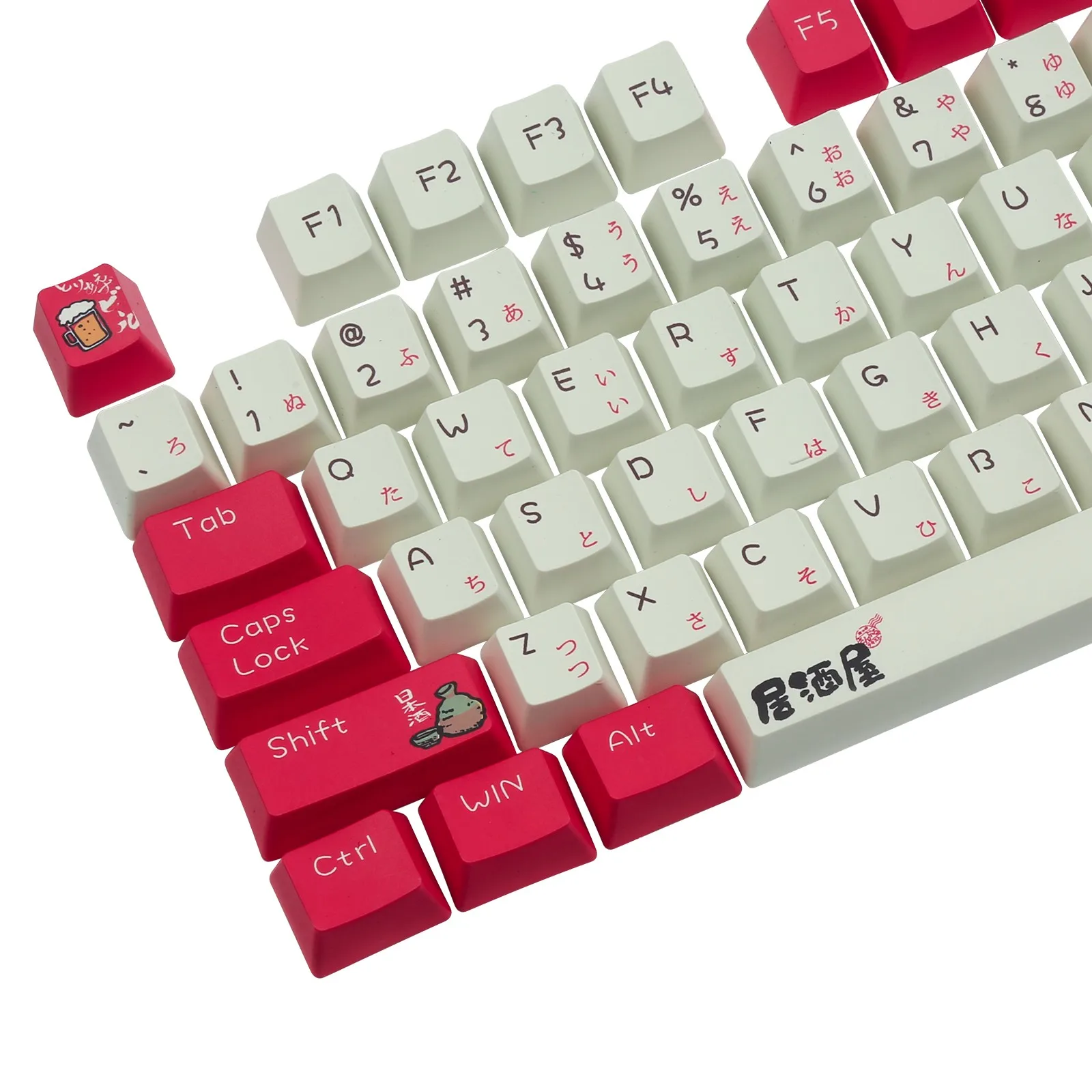 Pbt-Непрозрачный персональный японский колпачок для ключей с 108 клавишами