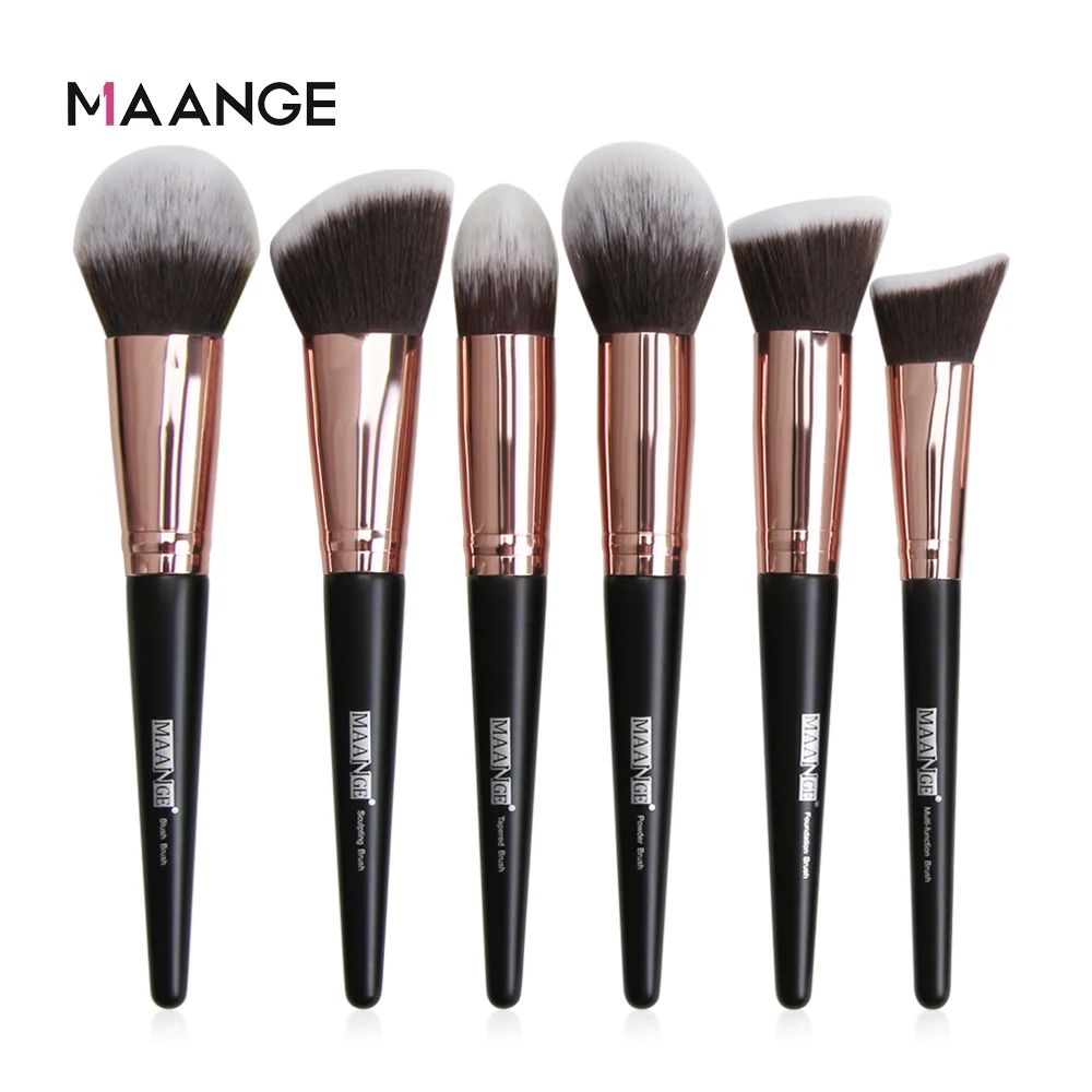 

MAANGE 3/6 Pcs Makeup Brushes Set Foundation Blush Powder Concealer Blending Make Up Brush Soft Facial Beauty Cosmetic Tools