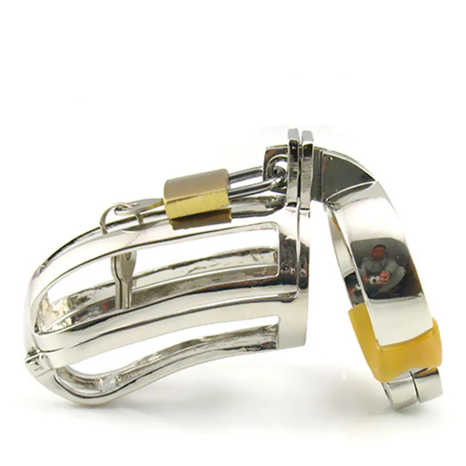 Открытие и закрытие Целомудрие пенис клетка для пениса кольцо устройство