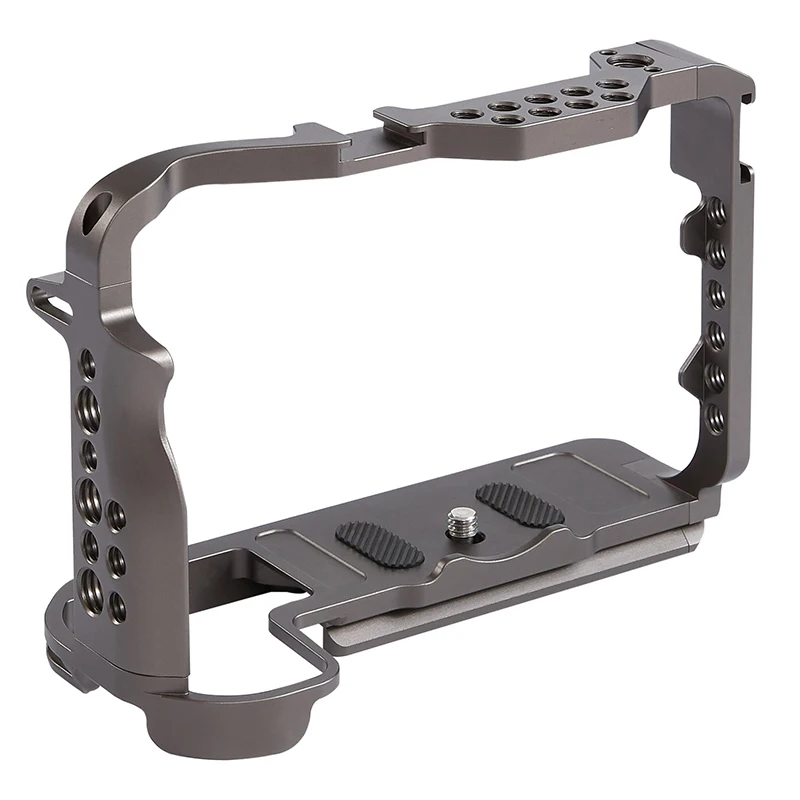 

Камера клетка Замена для цифровой однообъективной зеркальной камеры Canon EOS R5 R6 DSLR Камера с 1/4 дюйма резьбовыми отверстиями двойным холодным ...