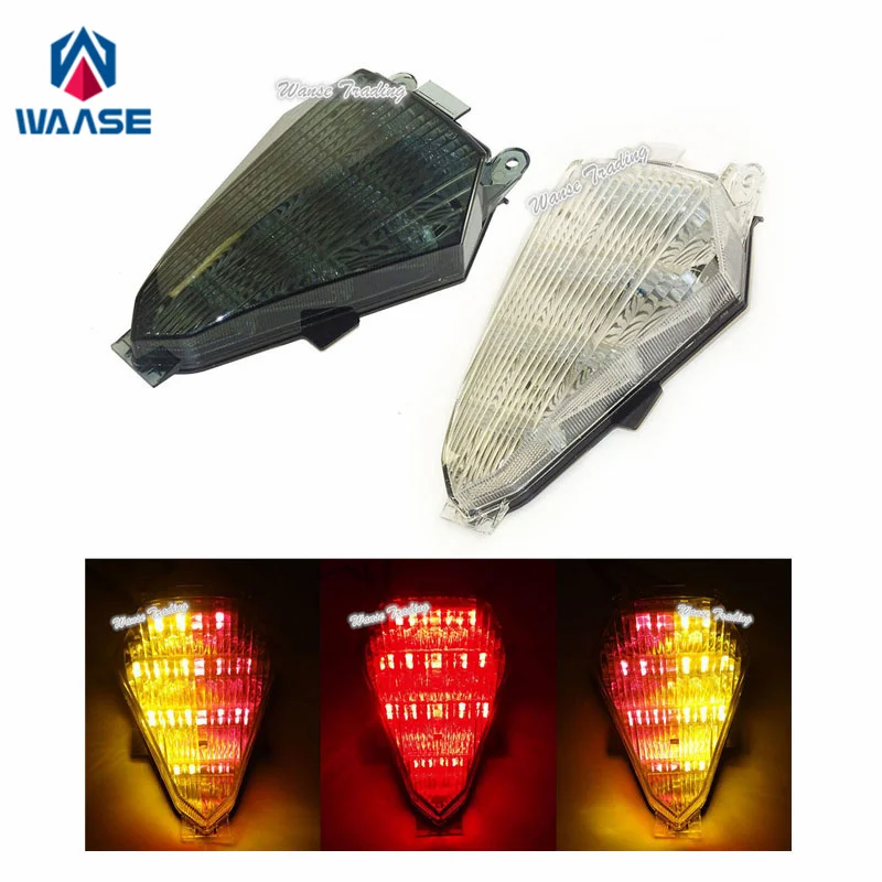 Waase-luz trasera de freno para Yamaha, intermitentes, luz LED integrada, para YZF, R6, RJ15, 2008, 2009, 2010, 2011, 2012, 2013, 2014, 2015