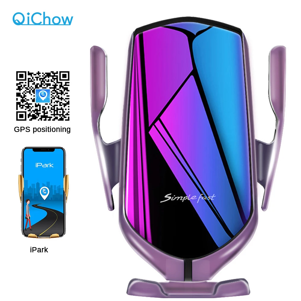 

10W Qi Wireless Charger in car for Iphone 8 X XS MAX Automatic Car Phone Holder Fast Wireless Charger for Samsung S9 S10 Plus