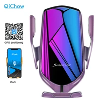 10w qi wireless charger in car for iphone 8 x xs max automatic car phone holder fast wireless charger for samsung s9 s10 plus