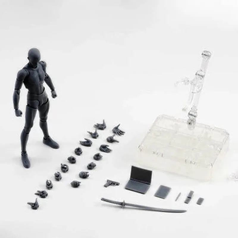 SHF BODY KUN/BODY CHAN body chan kun серый цвет Ver. Черная ПВХ фигурка Коллекционная модель