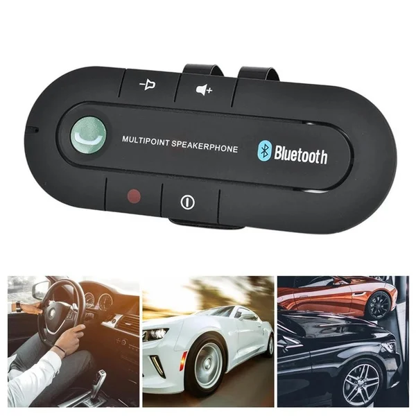 Автомобильный Bluetooth-приемник громкой связи, динамик для телефона, MP3 музыкальный плеер, клипса, динамик, телефон с автомобильным зарядным ус...