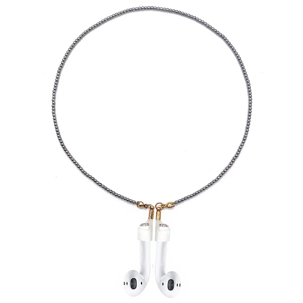 

2mm Wireless Earphone Chain Lanyard Handmade Beaded Anti-lost Chain Anti-drop Chain For Earphone