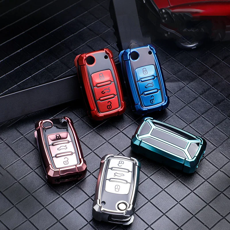 

New TPU Car Key Cover Case for VW For Volkswagen For Passat For Golf Touran Bora Jetta Cady Touran Sharan Transporter